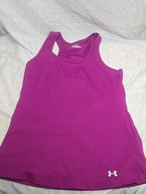 Under Armor Heat Gear Tank Size Large Plum